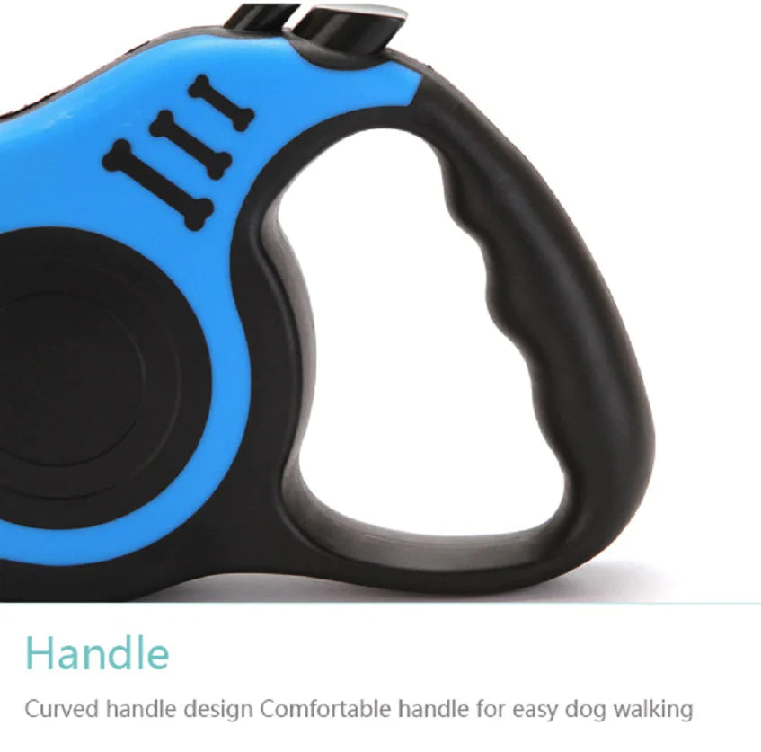 16.5FT Retractable Dog Leash – Tangle-Free, One-Hand Brake, Heavy-Duty Walking Lead for All Breeds