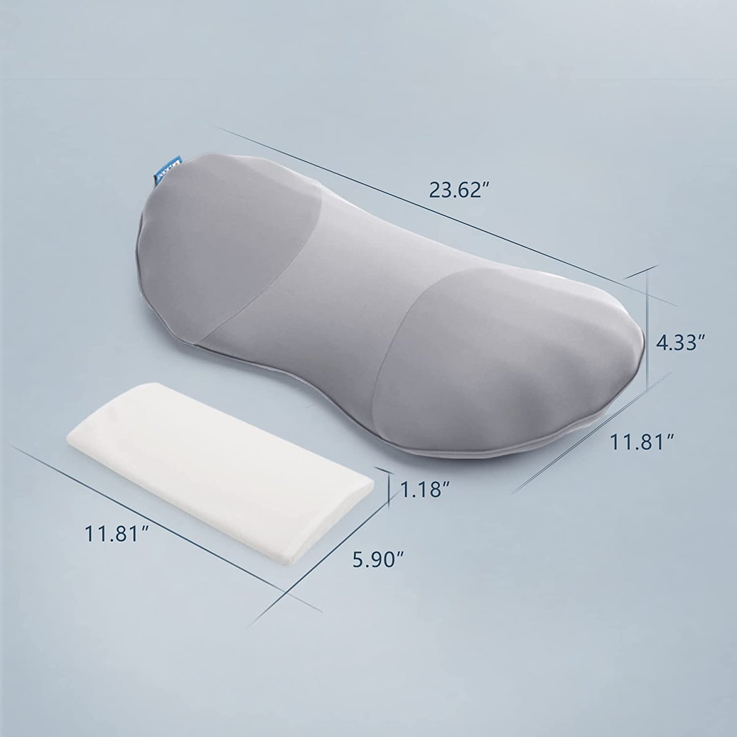 Adjustable Memory Foam Lumbar Support Pillow - Ergonomic Back Pain Relief for Sleeping, Bed, and Chair Comfort