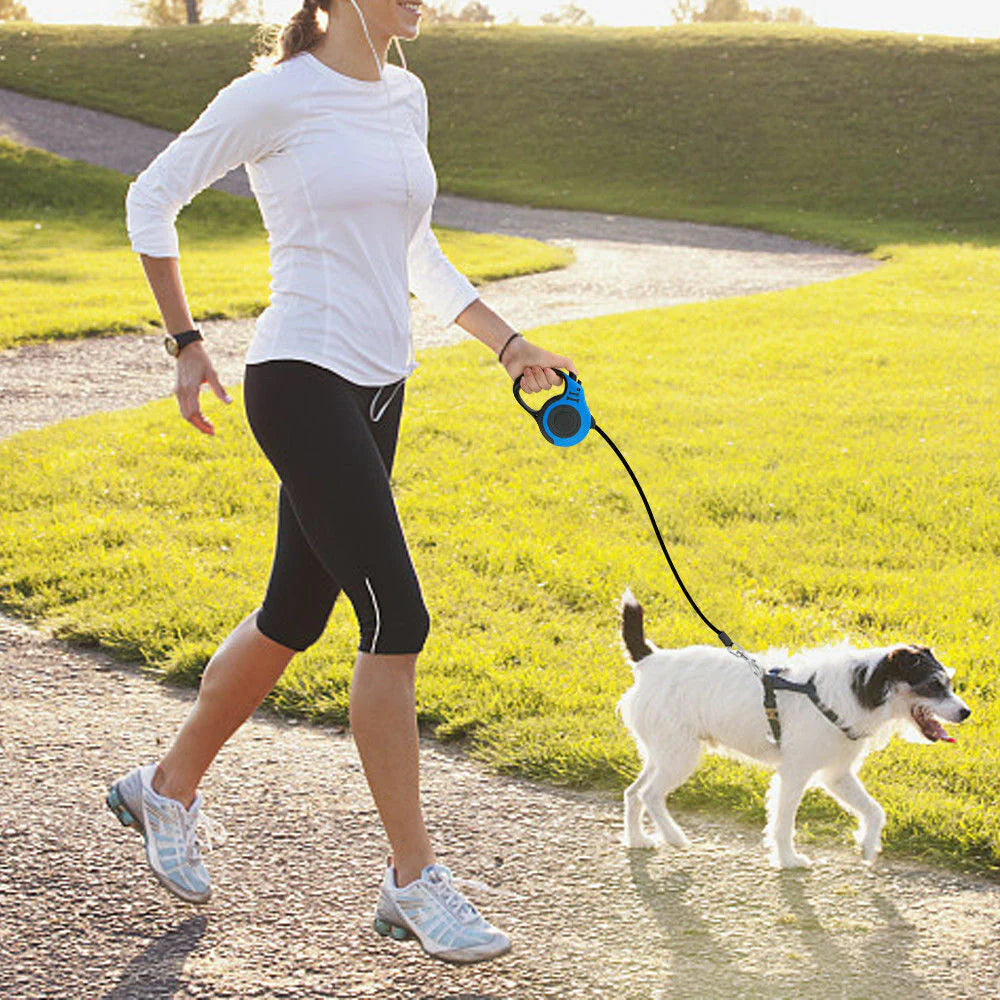 16.5FT Retractable Dog Leash – Tangle-Free, One-Hand Brake, Heavy-Duty Walking Lead for All Breeds