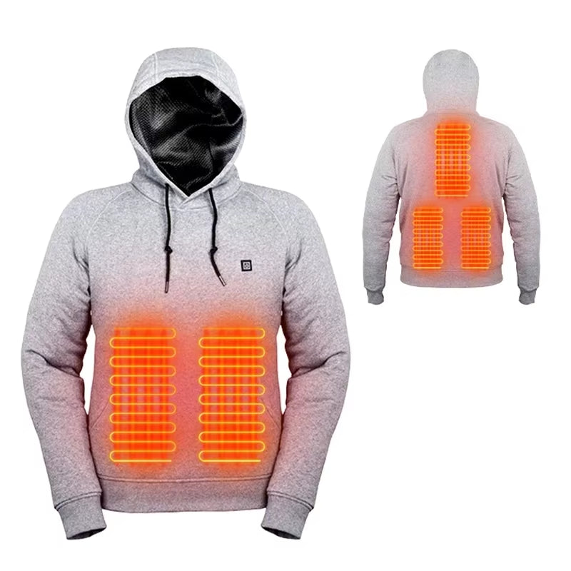 USB Heating Women's Hoodie - Vintage Gothic Long Sleeve Streetwear for Comfort and Style