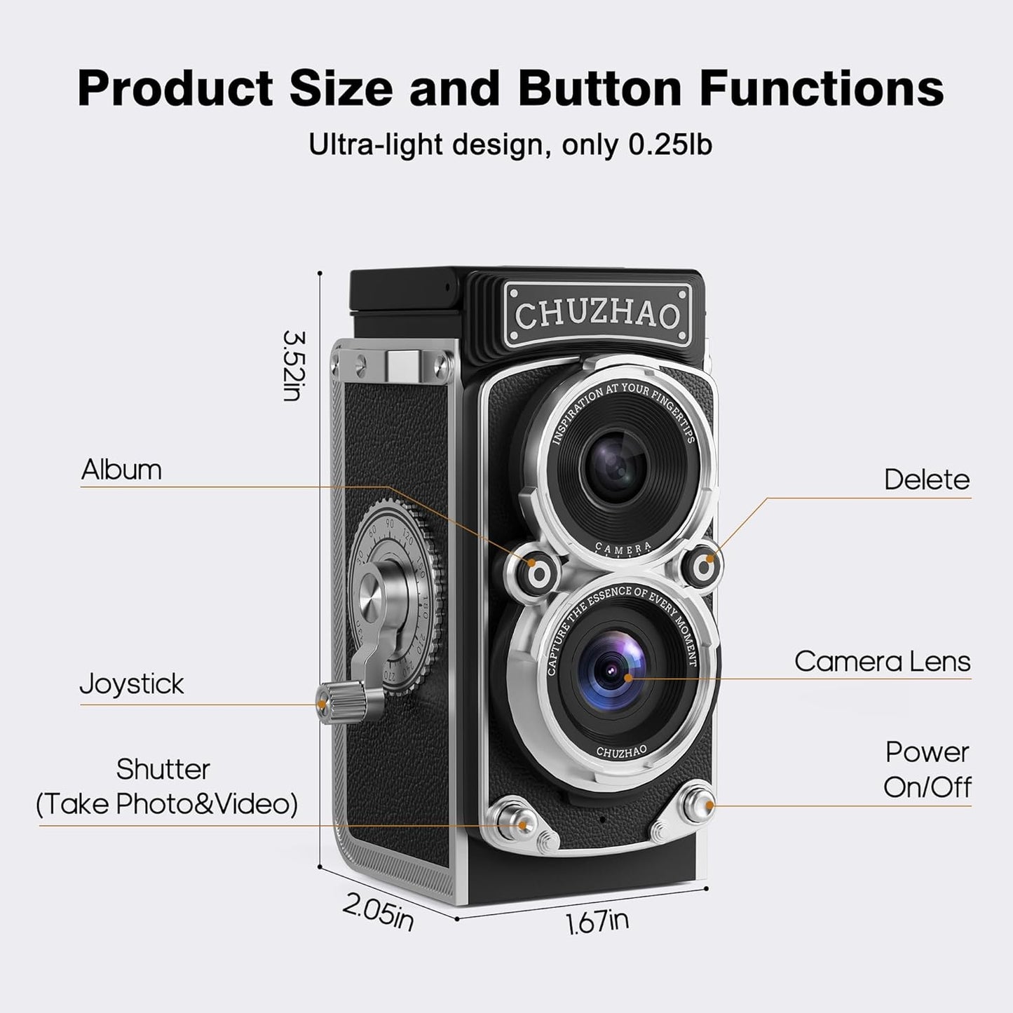 Vintage TLR Mini Retro Digital Camera