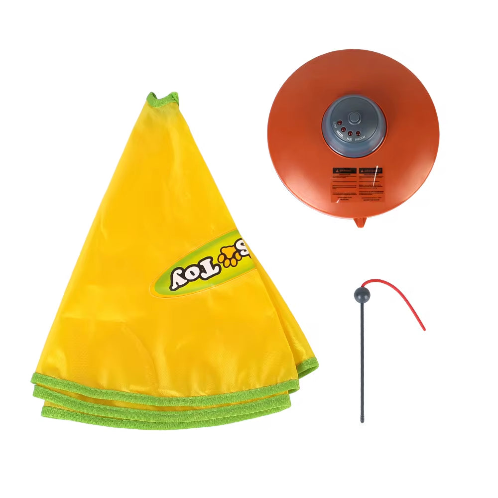 Undercover Motion Cat Toy – 4-Speed Automatic Feather Teaser with Moving Fabric Plate