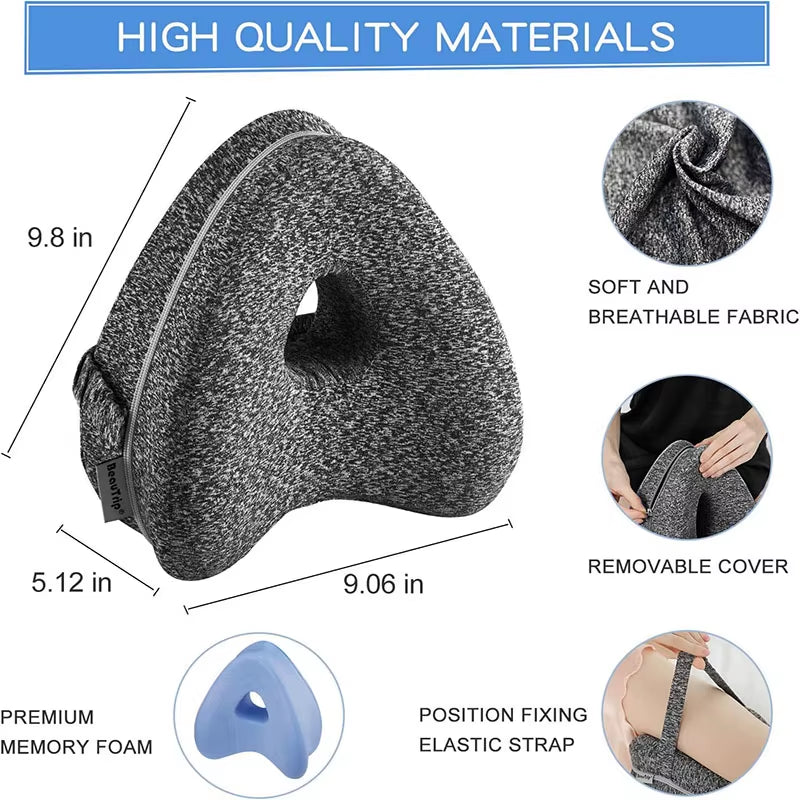 OrthoSleep Memory Foam Leg Pillow for Sciatica & Hip Pain Relief