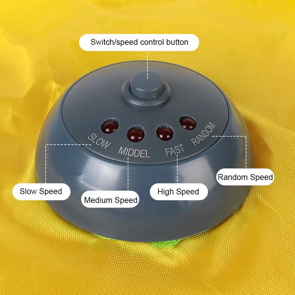 Undercover Motion Cat Toy – 4-Speed Automatic Feather Teaser with Moving Fabric Plate