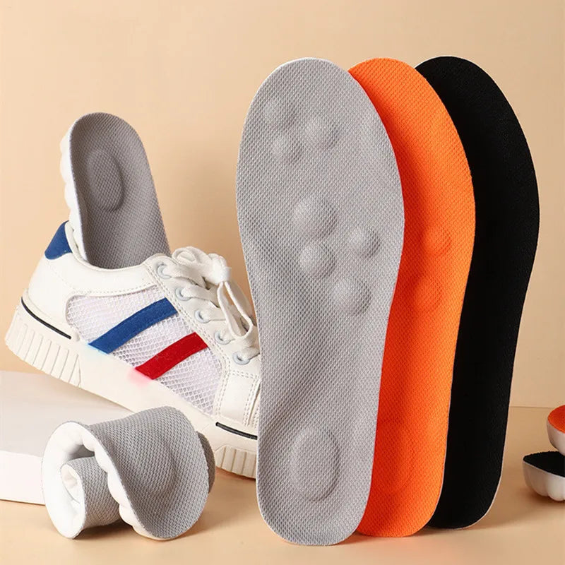 Experience Ultimate Comfort with 4D Sports Insoles – Ultra-Soft, Antibacterial, and Shock-Absorbing Arch Support!