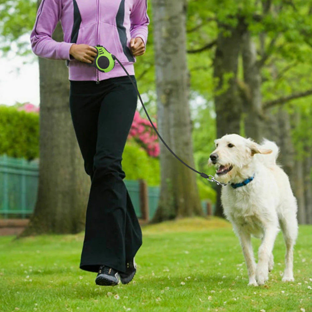 16.5FT Retractable Dog Leash – Tangle-Free, One-Hand Brake, Heavy-Duty Walking Lead for All Breeds