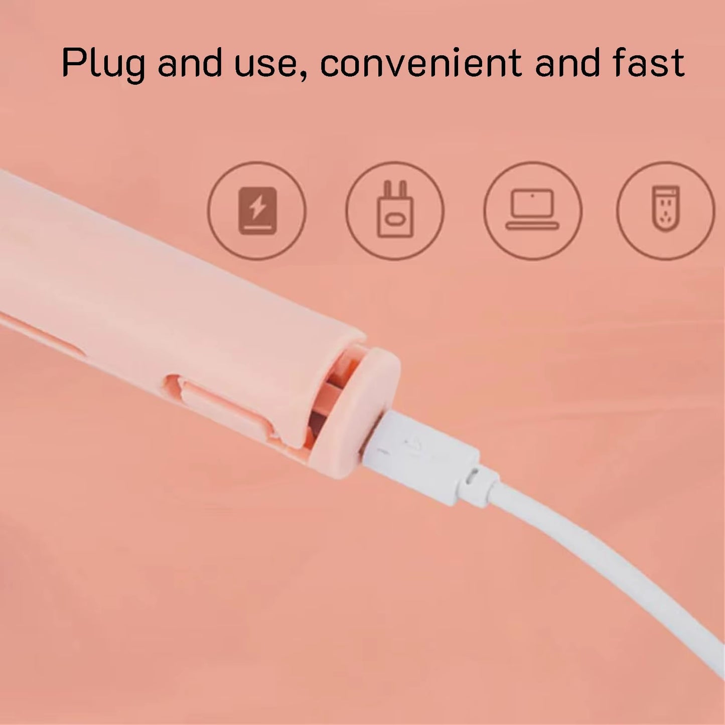 Travel-Ready Dual-Use USB Mini Hair Straightener Brush - Curl and Style Your Bangs Effortlessly!