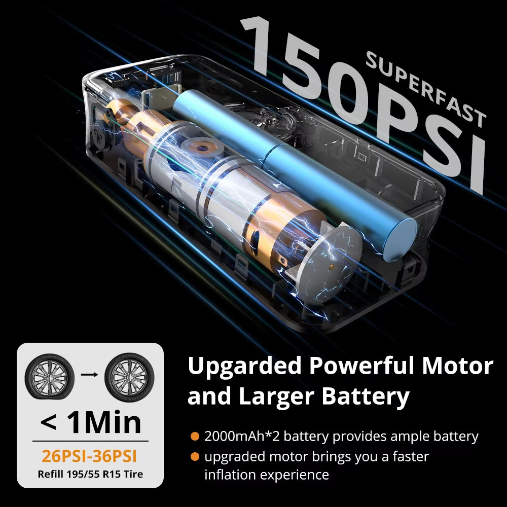 Ultimate Rechargeable Digital Tire Inflator – Efficient Cordless Air Pump for Cars, Bicycles & Sports Balls!