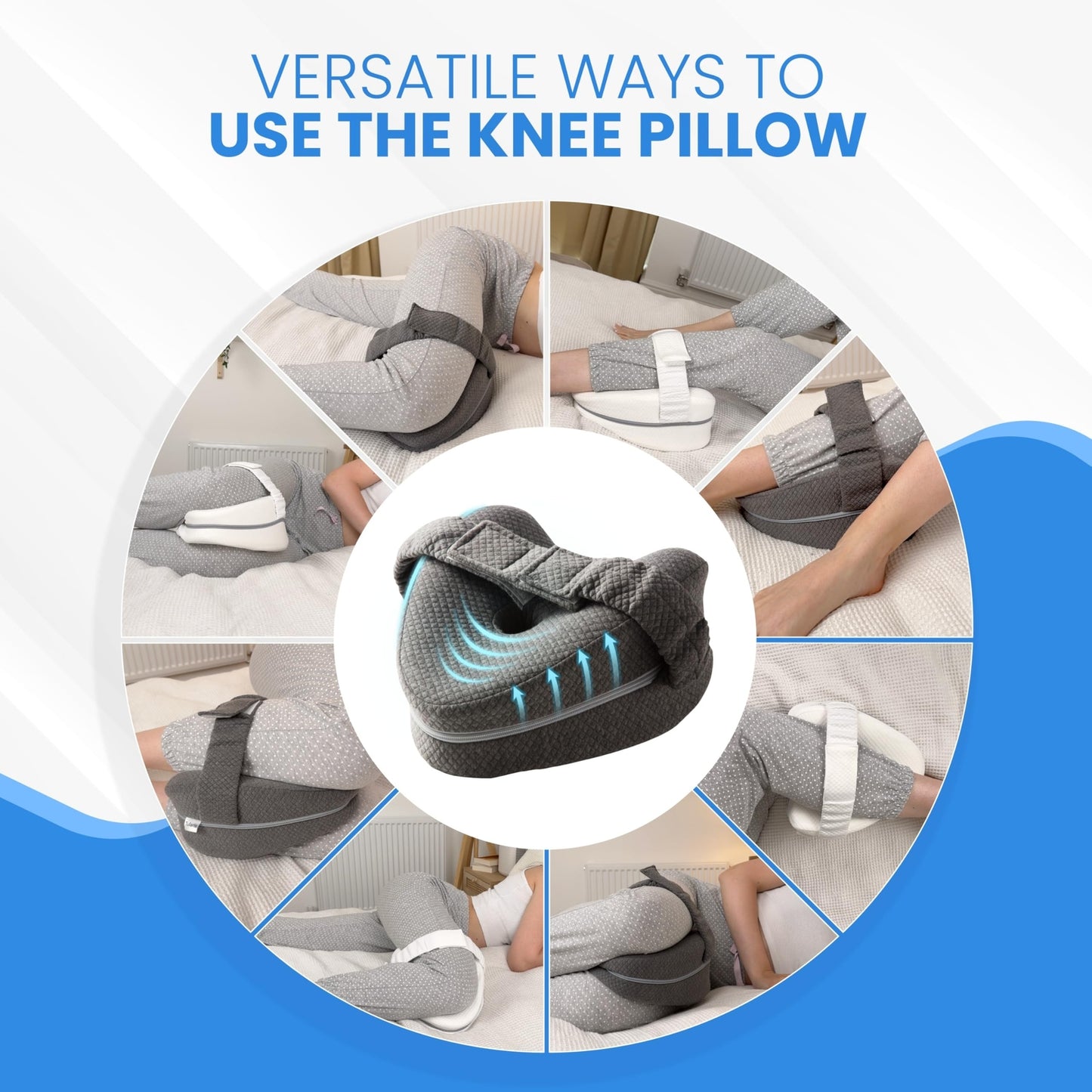 Knee Pillow for Side Sleepers Hip Pain - between Leg Pillow for Side Sleeping...
