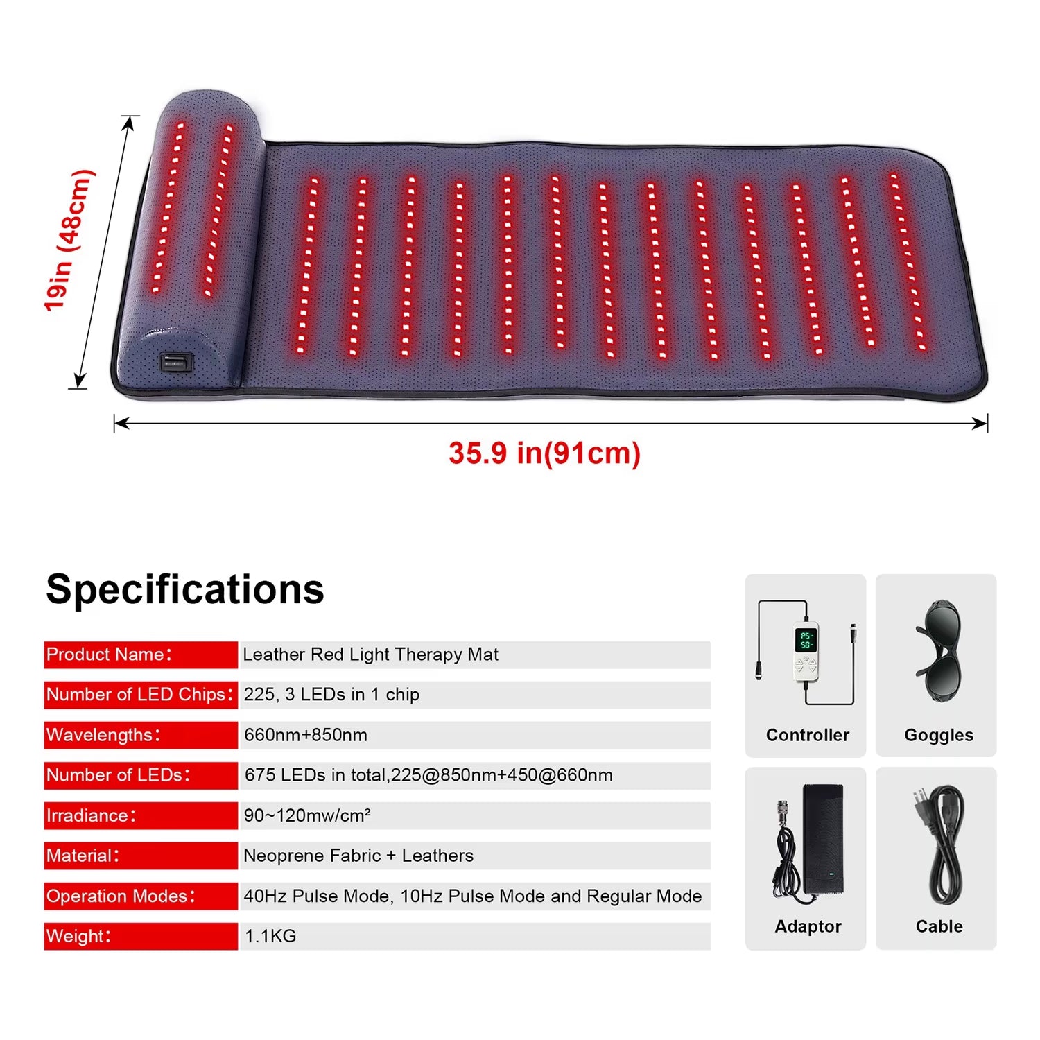 Revolutionary Red Light Therapy Massage Mat – Experience Ultimate Neck and Back Pain Relief with Far Infrared Heat for Home and Spa Spa Relaxation