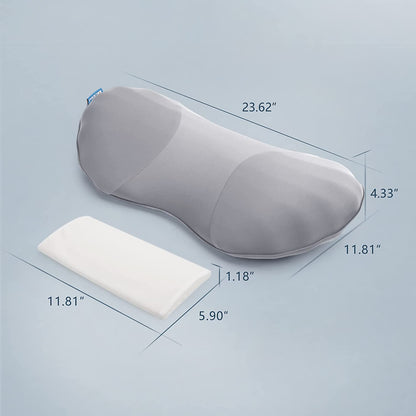 Adjustable Memory Foam Lumbar Support Pillow - Ergonomic Back Pain Relief for Sleeping, Bed, and Chair Comfort