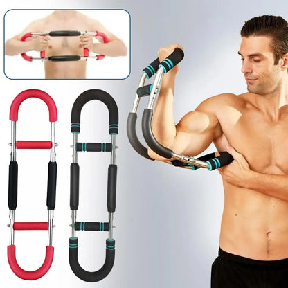 Unleash Your Upper Body Power with the Adjustable U Shaped Arm Strength Trainer - The Ultimate Home Fitness Equipment for Chest and Wrist Training!