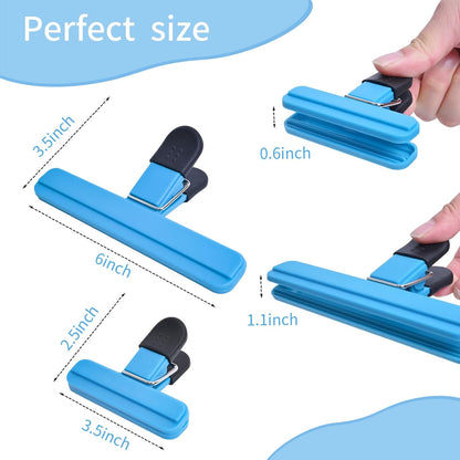 9-Pack Assorted Large Chip Bag Clips - Heavy-Duty Plastic Food Storage Seal Grips