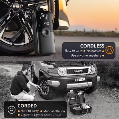 Ultimate Rechargeable Digital Tire Inflator – Efficient Cordless Air Pump for Cars, Bicycles & Sports Balls!
