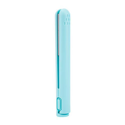 Travel-Ready Dual-Use USB Mini Hair Straightener Brush - Curl and Style Your Bangs Effortlessly!