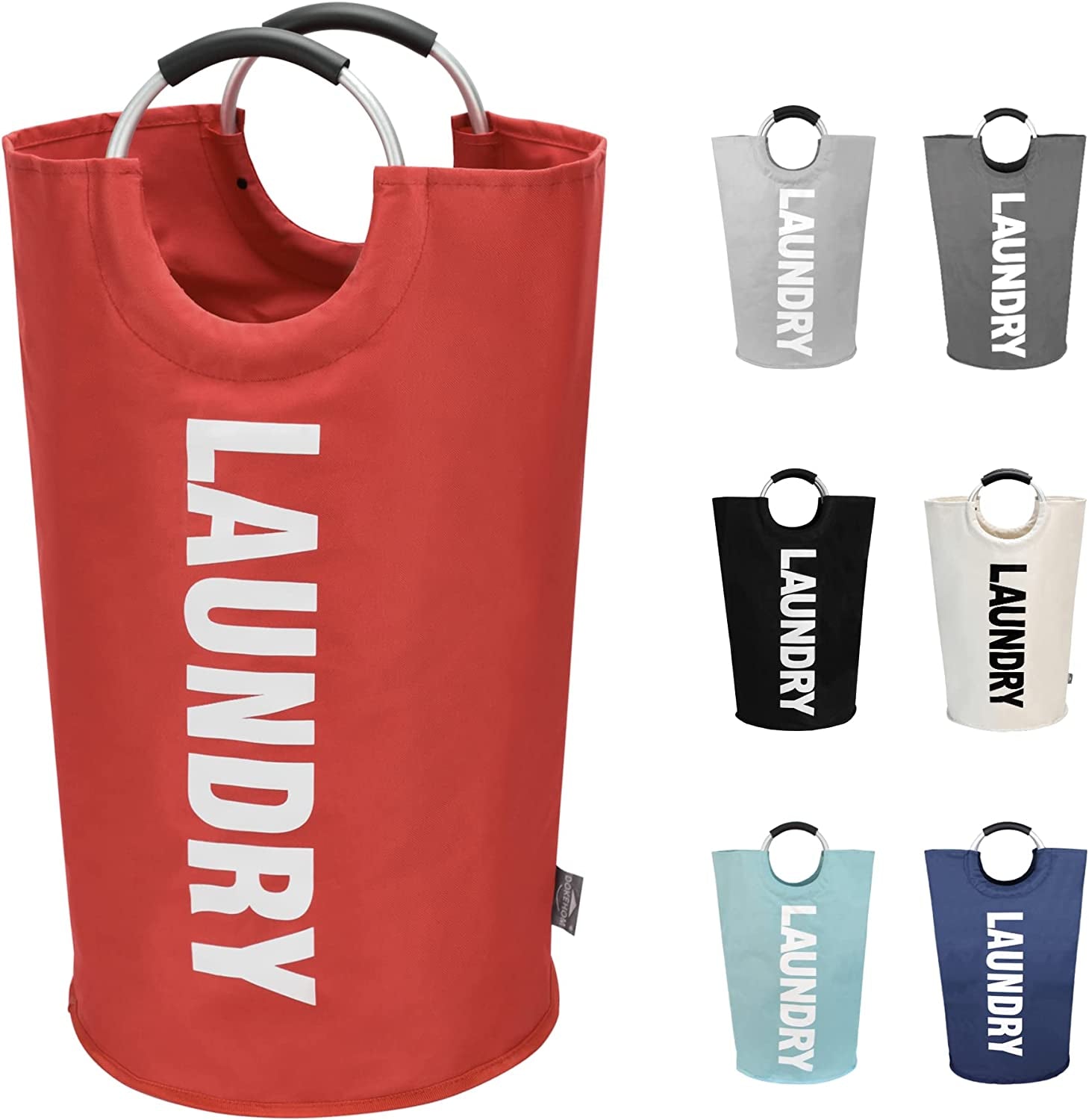 90L Sleek Collapsible Laundry Basket - Tall Freestanding Hamper, Space-Saving Foldable Washing Bin