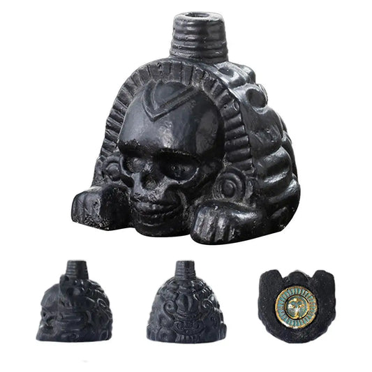 Authentic Aztec Skull Head Whistle - Experience Realistic Human Screams with this Unique Death Whistle Toy