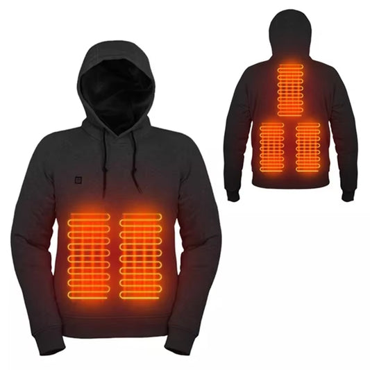 USB Heating Women's Hoodie - Vintage Gothic Long Sleeve Streetwear for Comfort and Style