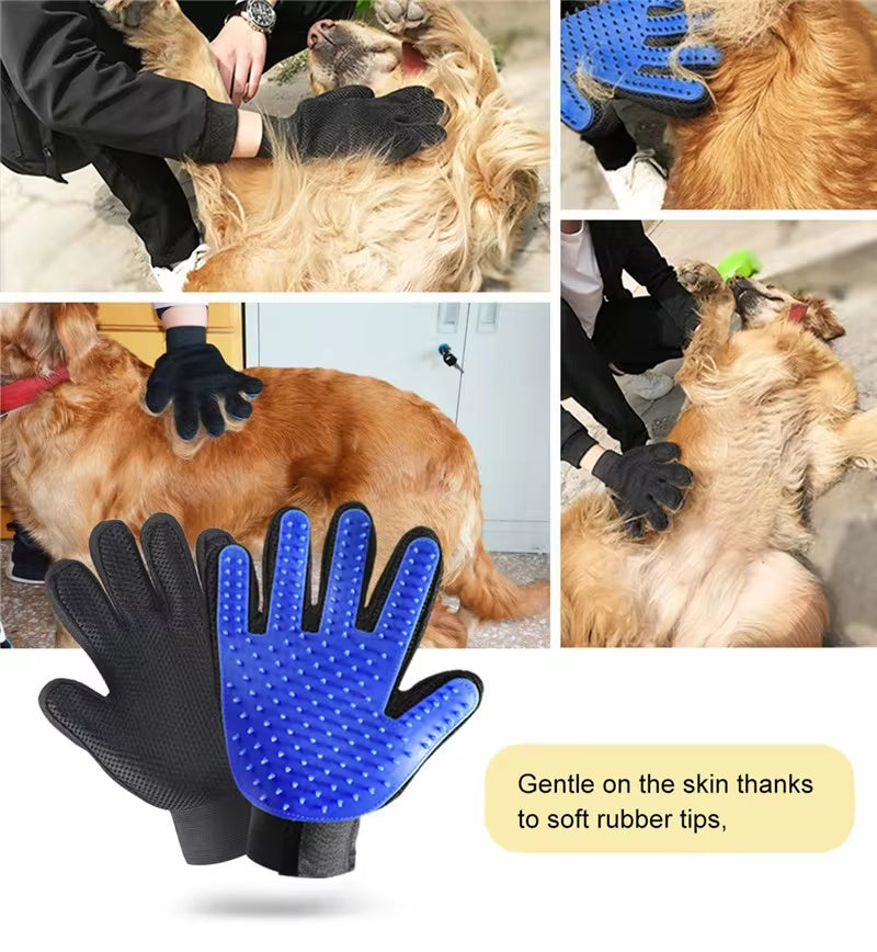 Silicone Pet Bath & Grooming Glove – Soft Rubber Brush for Shedding, Massaging & Cleaning Dogs & Cats