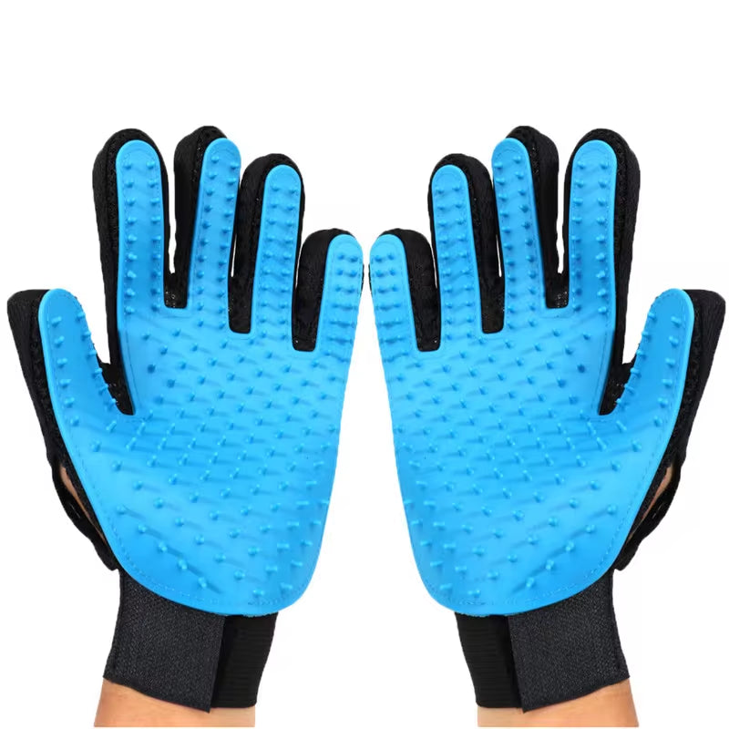 Silicone Pet Bath & Grooming Glove – Soft Rubber Brush for Shedding, Massaging & Cleaning Dogs & Cats
