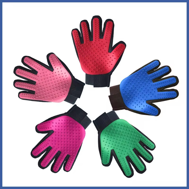 Silicone Pet Bath & Grooming Glove – Soft Rubber Brush for Shedding, Massaging & Cleaning Dogs & Cats