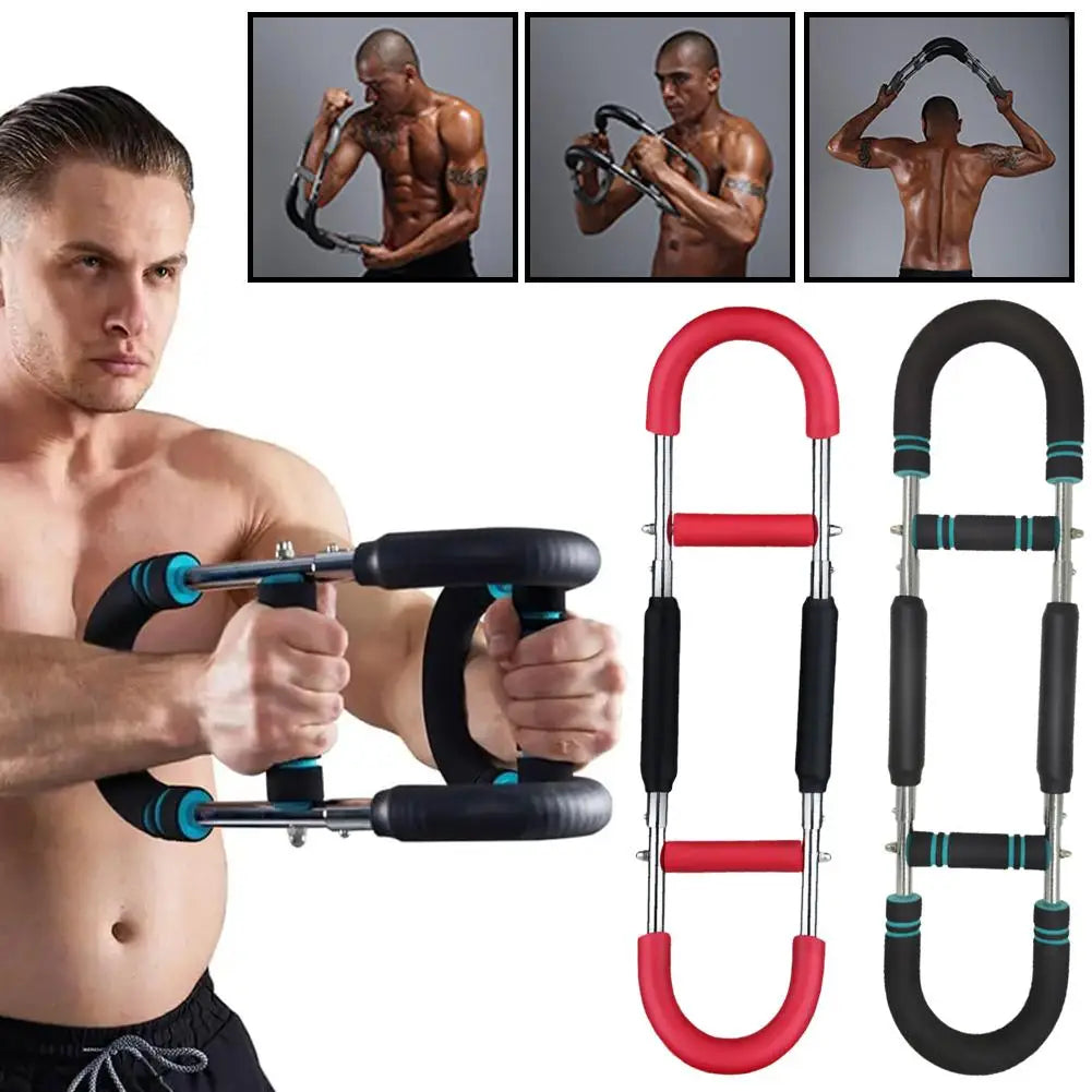 Unleash Your Upper Body Power with the Adjustable U Shaped Arm Strength Trainer - The Ultimate Home Fitness Equipment for Chest and Wrist Training!