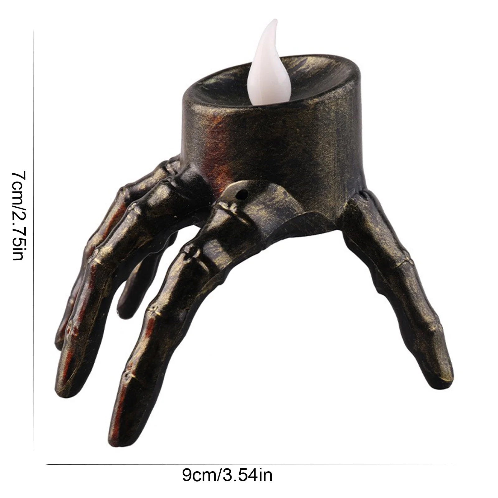 Spooky Skeleton Hand Flameless Candle Lamp - Perfect Halloween Decoration for Indoor and Outdoor Fun!