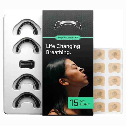 BreatheEasy Magnetic Nasal Strip Kit - Enhance Your Breathing, Eliminate Snoring, and Enjoy Restful Sleep with Skin-Safe Comfort