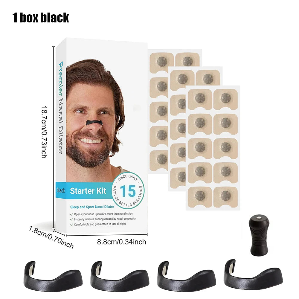 BreatheEasy Magnetic Nasal Strip Kit - Enhance Your Breathing, Eliminate Snoring, and Enjoy Restful Sleep with Skin-Safe Comfort