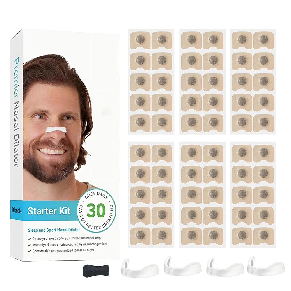 BreatheEasy Magnetic Nasal Strip Kit - Enhance Your Breathing, Eliminate Snoring, and Enjoy Restful Sleep with Skin-Safe Comfort
