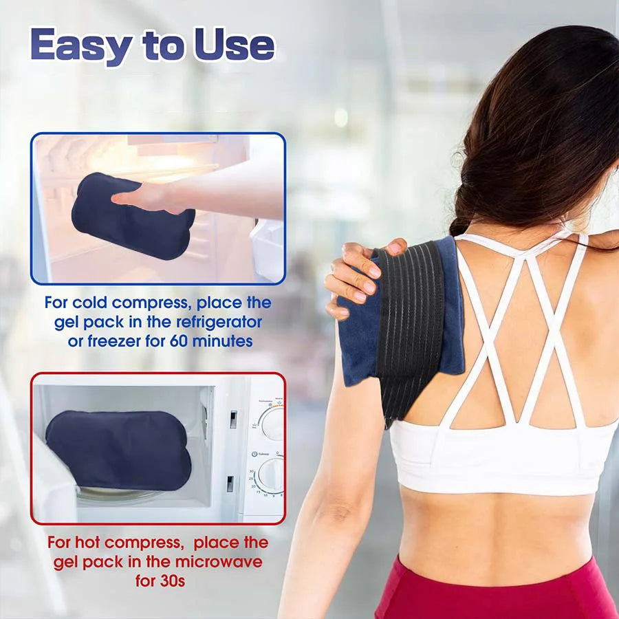 Ultimate Reusable Gel Ice Pack - Portable Hot & Cold Therapy Bag for Pain Relief on the Go