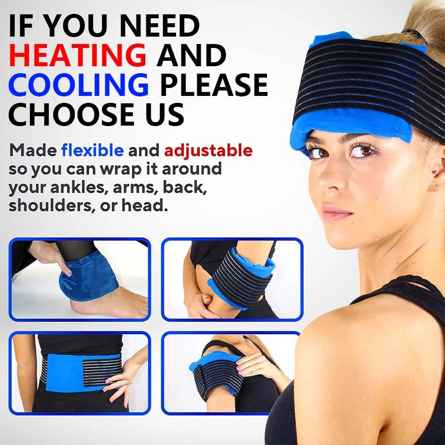 Ultimate Reusable Gel Ice Pack - Portable Hot & Cold Therapy Bag for Pain Relief on the Go