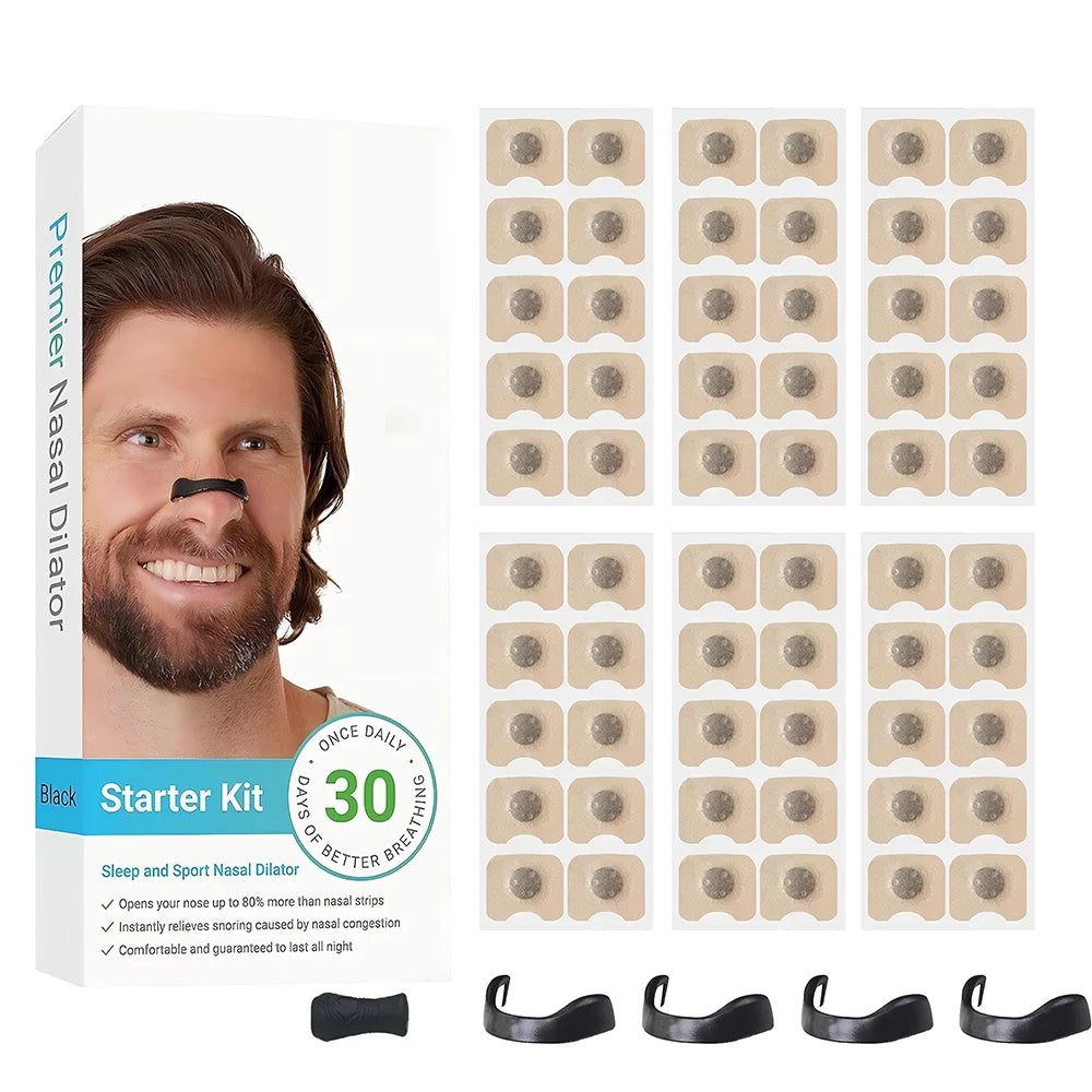 BreatheEasy Magnetic Nasal Strip Kit - Enhance Your Breathing, Eliminate Snoring, and Enjoy Restful Sleep with Skin-Safe Comfort