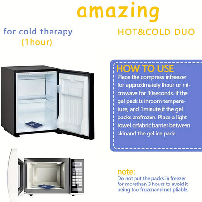 Ultimate Reusable Gel Ice Pack - Portable Hot & Cold Therapy Bag for Pain Relief on the Go