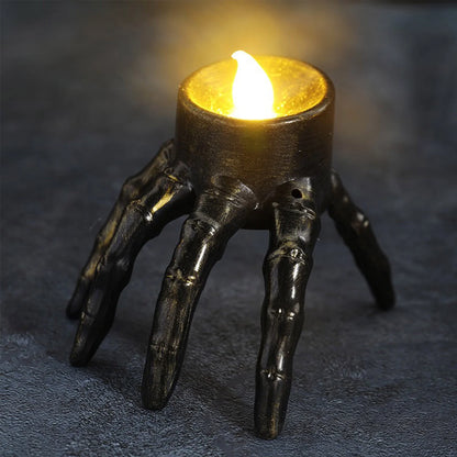 Spooky Skeleton Hand Flameless Candle Lamp - Perfect Halloween Decoration for Indoor and Outdoor Fun!