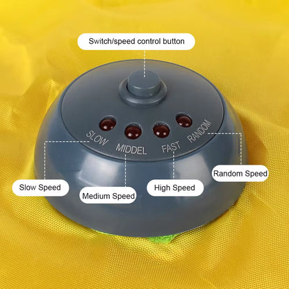 Undercover Motion Cat Toy – 4-Speed Automatic Feather Teaser with Moving Fabric Plate