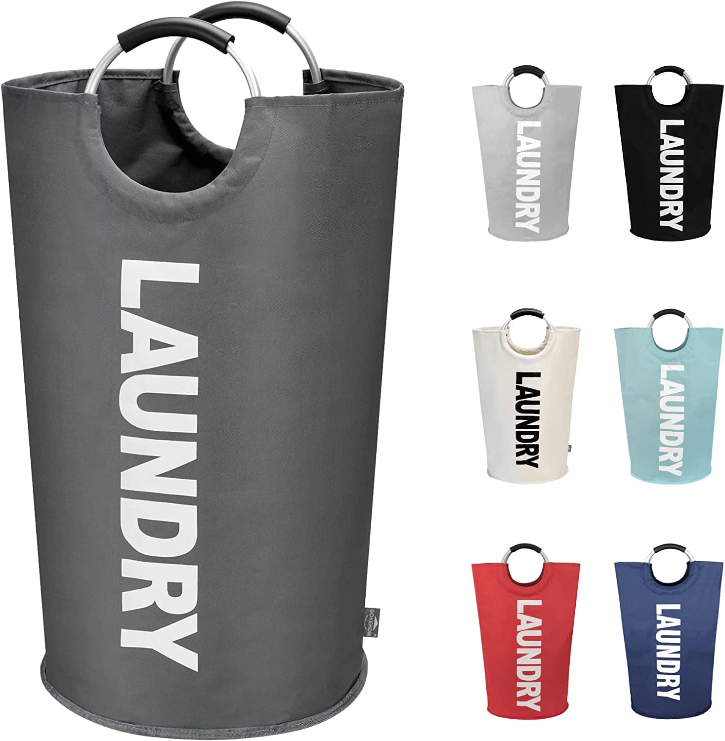90L Sleek Collapsible Laundry Basket - Tall Freestanding Hamper, Space-Saving Foldable Washing Bin