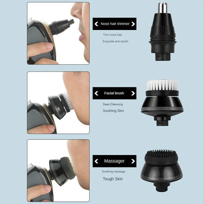 PureTrim – 5-in-1 Electric Shaver for Head, Face, Beard & Body | Full-Body Grooming Made Easy (4D Rotary, Rechargeable)