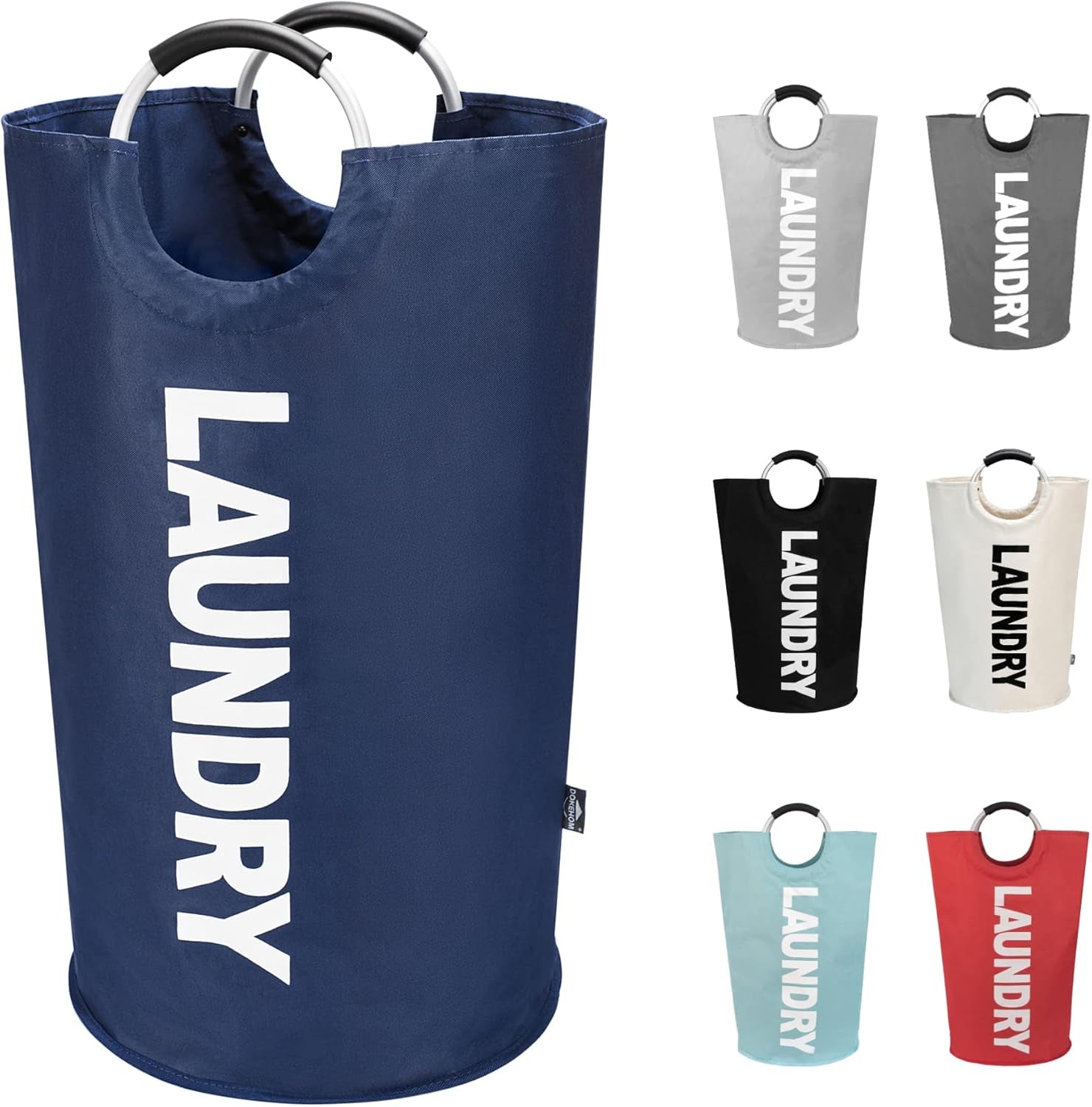 90L Sleek Collapsible Laundry Basket - Tall Freestanding Hamper, Space-Saving Foldable Washing Bin