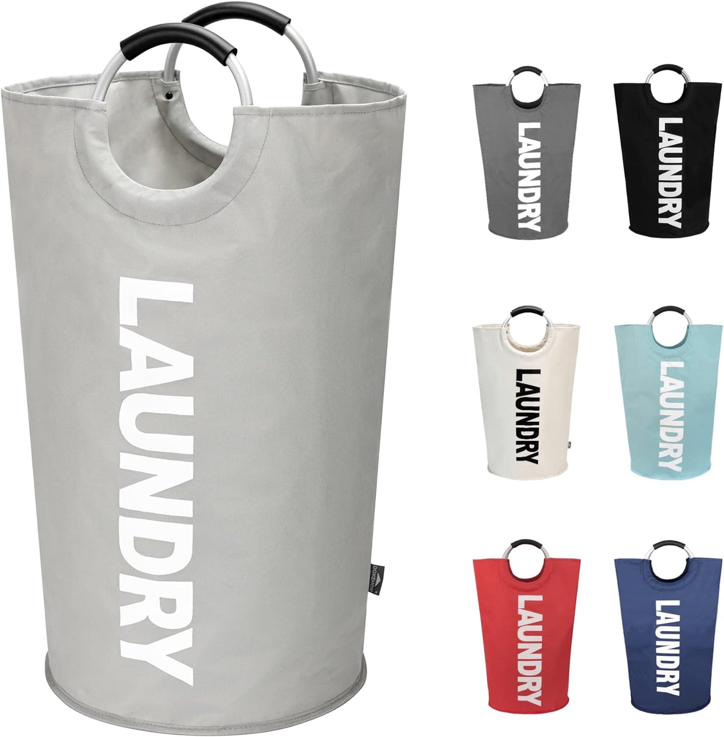 90L Sleek Collapsible Laundry Basket - Tall Freestanding Hamper, Space-Saving Foldable Washing Bin
