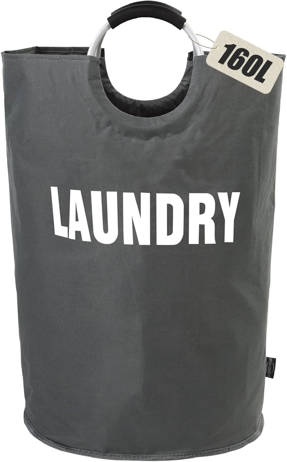 90L Sleek Collapsible Laundry Basket - Tall Freestanding Hamper, Space-Saving Foldable Washing Bin