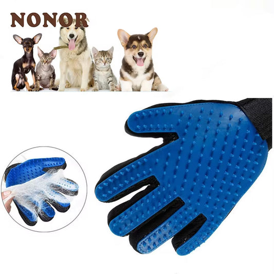 Silicone Pet Bath & Grooming Glove – Soft Rubber Brush for Shedding, Massaging & Cleaning Dogs & Cats