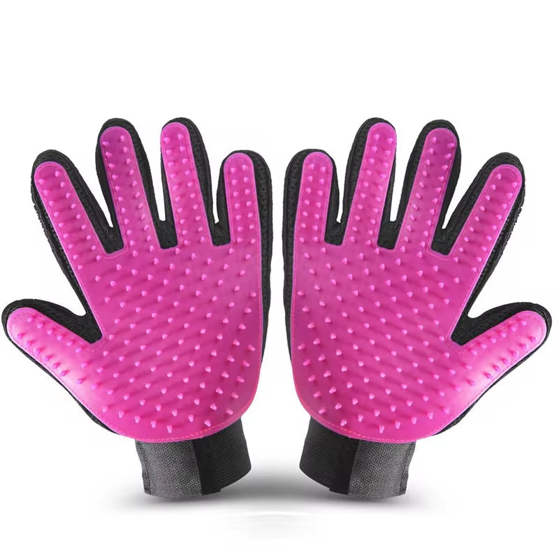Silicone Pet Bath & Grooming Glove – Soft Rubber Brush for Shedding, Massaging & Cleaning Dogs & Cats