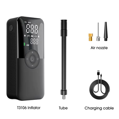 Ultimate Rechargeable Digital Tire Inflator – Efficient Cordless Air Pump for Cars, Bicycles & Sports Balls!