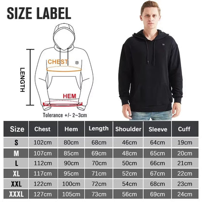 USB Heating Women's Hoodie - Vintage Gothic Long Sleeve Streetwear for Comfort and Style