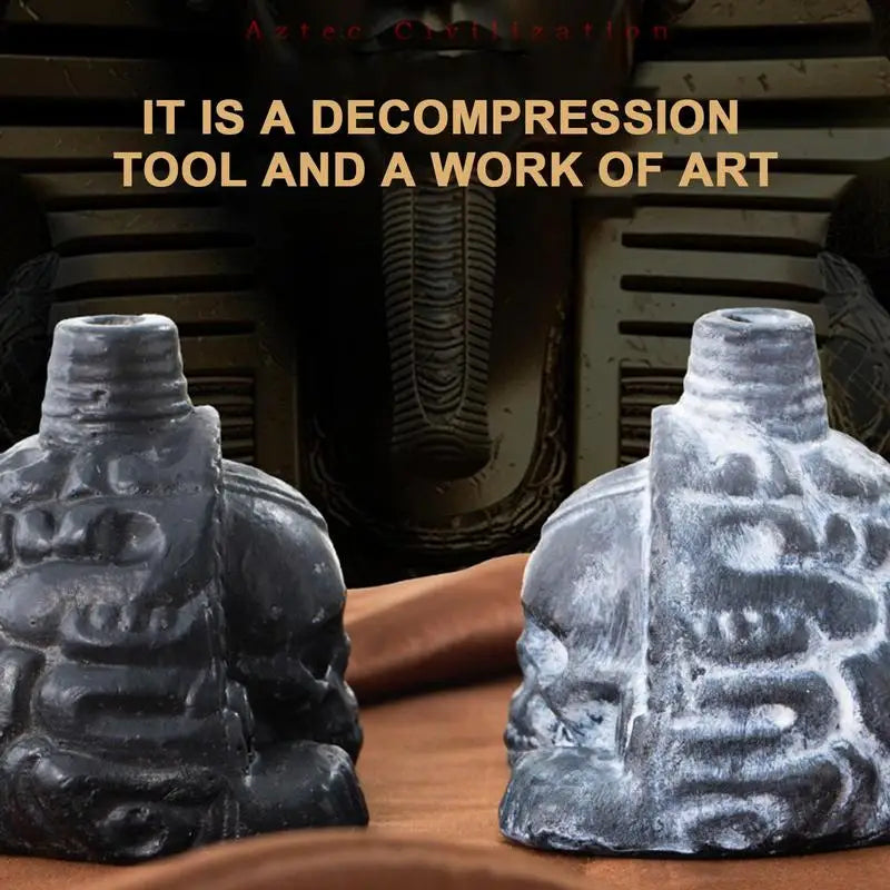 Authentic Aztec Skull Head Whistle - Experience Realistic Human Screams with this Unique Death Whistle Toy