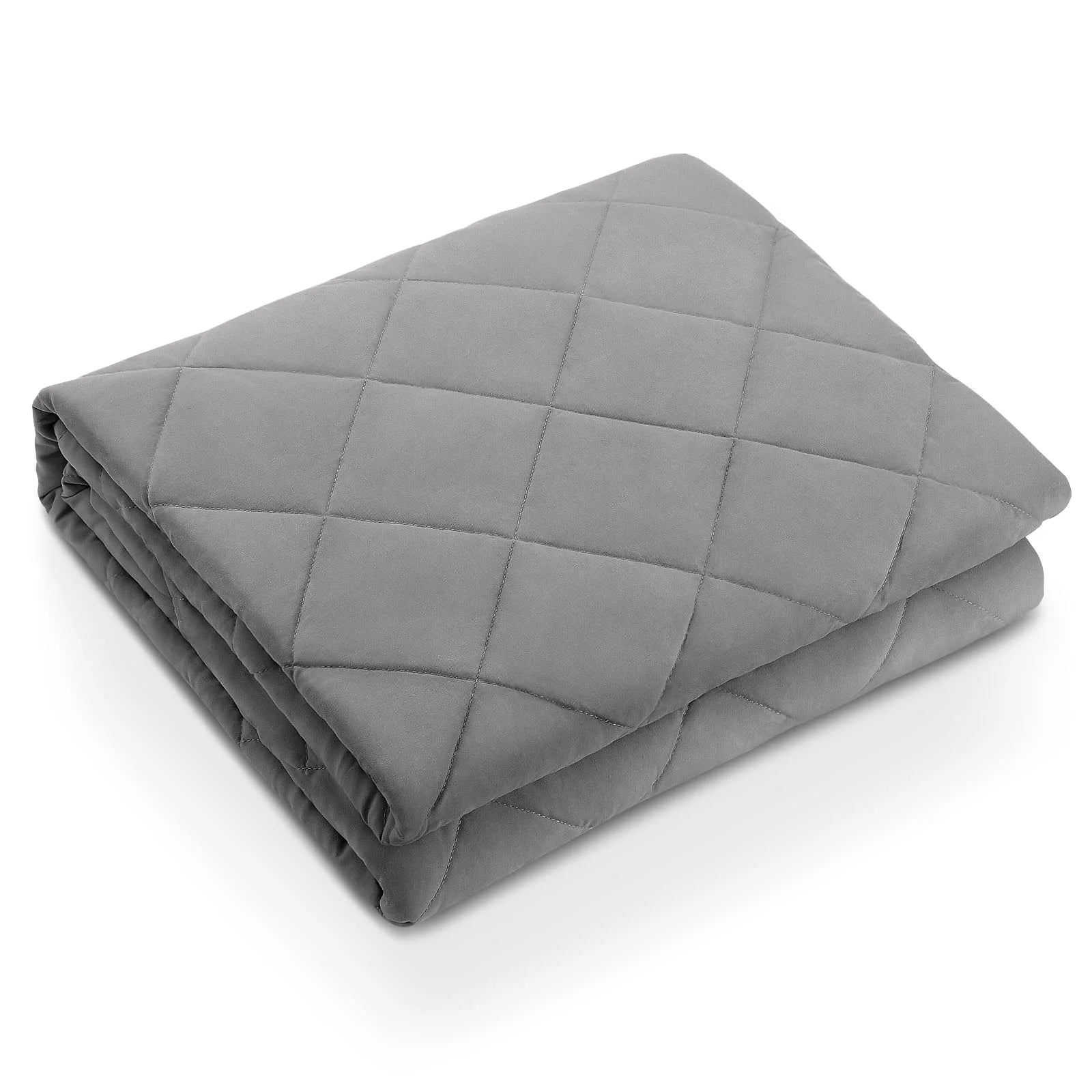15lb Twin-Size Cooling Weighted Blanket (48"x72") - Breathable, Cozy Comfort for Restful Sleep, Gray