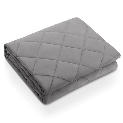 15lb Twin-Size Cooling Weighted Blanket (48"x72") - Breathable, Cozy Comfort for Restful Sleep, Gray