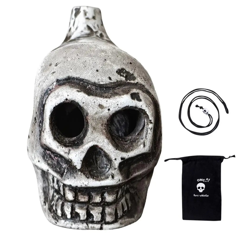 Authentic Aztec Skull Head Whistle - Experience Realistic Human Screams with this Unique Death Whistle Toy