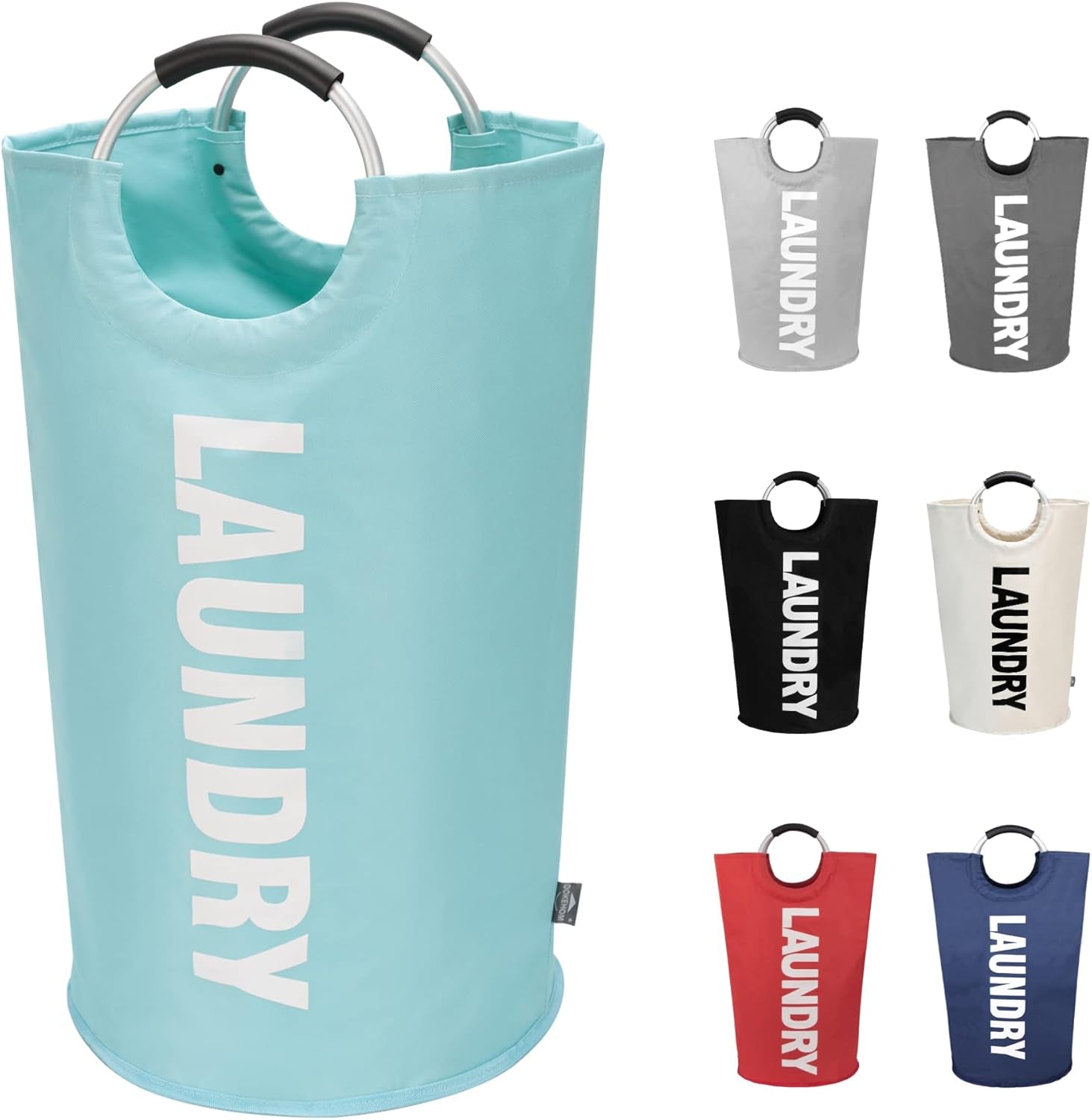 90L Sleek Collapsible Laundry Basket - Tall Freestanding Hamper, Space-Saving Foldable Washing Bin